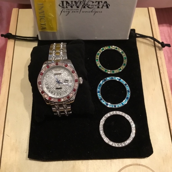 ? NWOT BEAUTIFUL ? INVICTA WILDFLOWER WATCH WITH INTERCHANGEABLE DIALS ? main image 4
